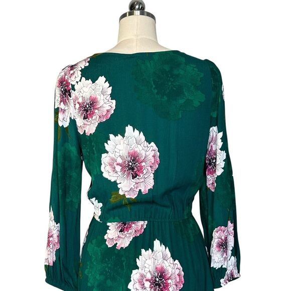 NEW Anthropologie Tracy Reese Aleah Green Floral Ruffle Midi Dress | S - Picture 11 of 11